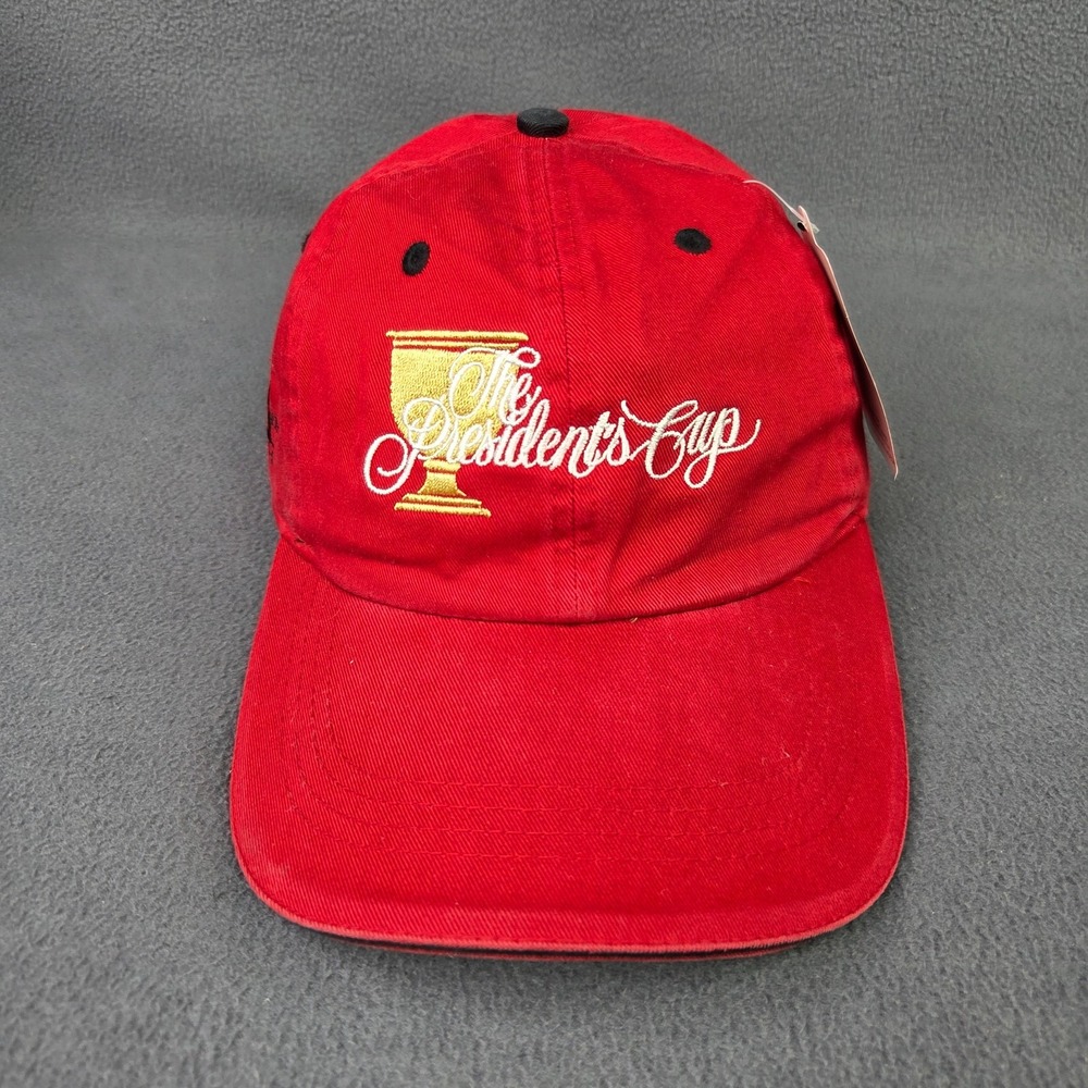 NEW Harding Park Hat Presidents Cup Red AHEAD Classic Cut OSFA Dad Cap NEW